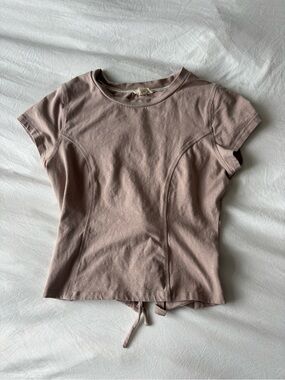 Meraki Open Back Lace-Up Top M